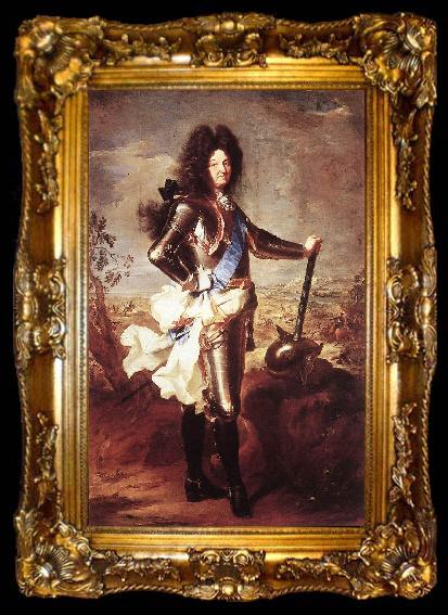 framed  RIGAUD, Hyacinthe Portrait of Louis XIV, ta009-2